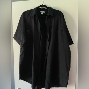 Black button down shirt